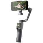 DJI Osmo Mobile gimbal with a smartphone mounted for stabilized video recording.