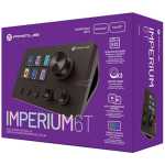 Purple box packaging for the Imperium M6T streaming controller, showing a device with multiple knobs and buttons on the front.