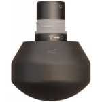 Adjustable spray nozzle attachment with a wide domed base and gray collar, viewed from the front.