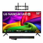 COMBO PANTALLA LG 50" NANO 4K UHD AI NU80 SMART