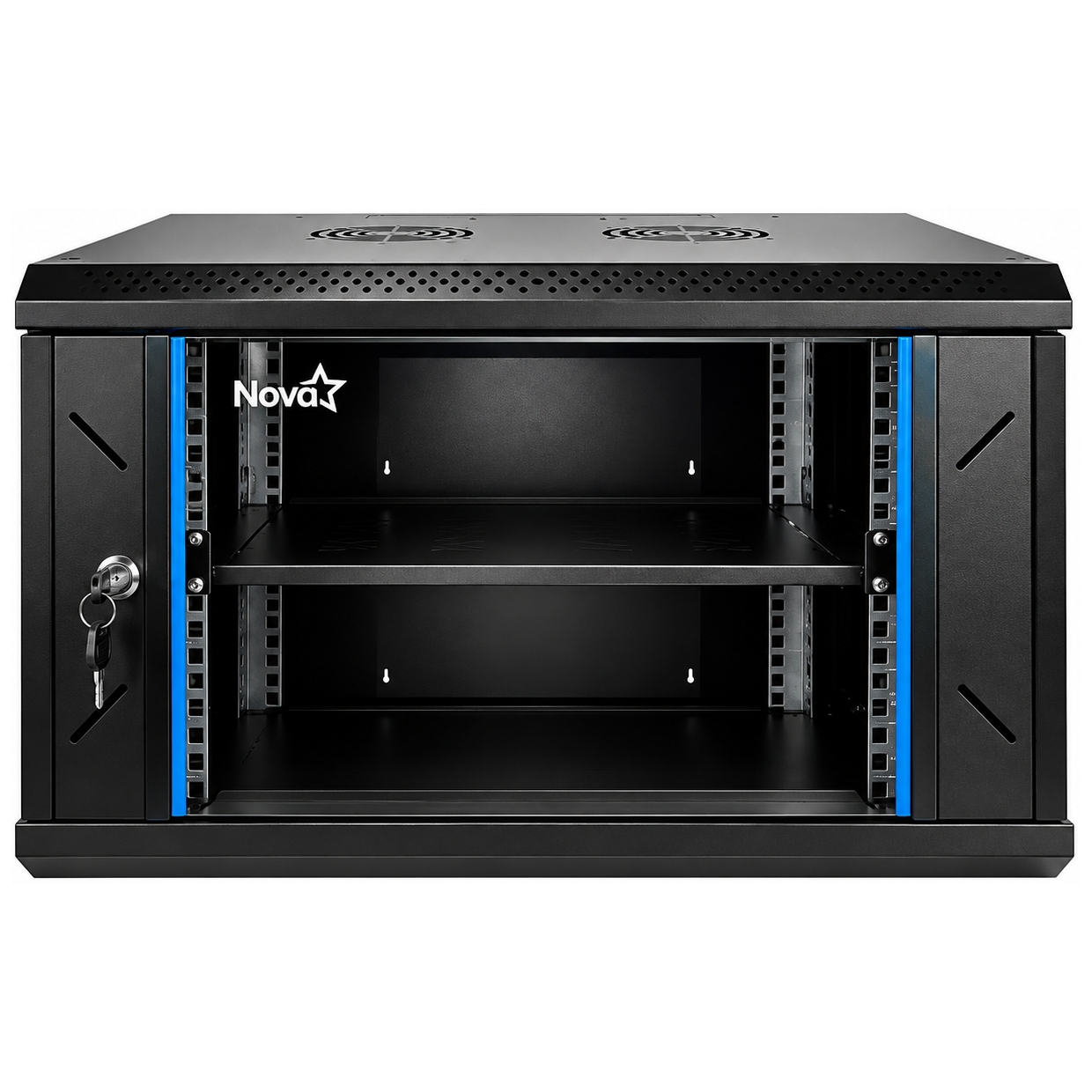 CN09U11H - Intelec | Tecnología y Fitness GABINETE PARA RED - NOVA - 9U - PANEL ACERO SPCC