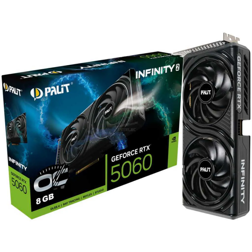 NE75060V19P1-GB2063L TARJETA DE VIDEO PALIT RTX-5060 8GB INFINITY 2 OC - Imagen 1