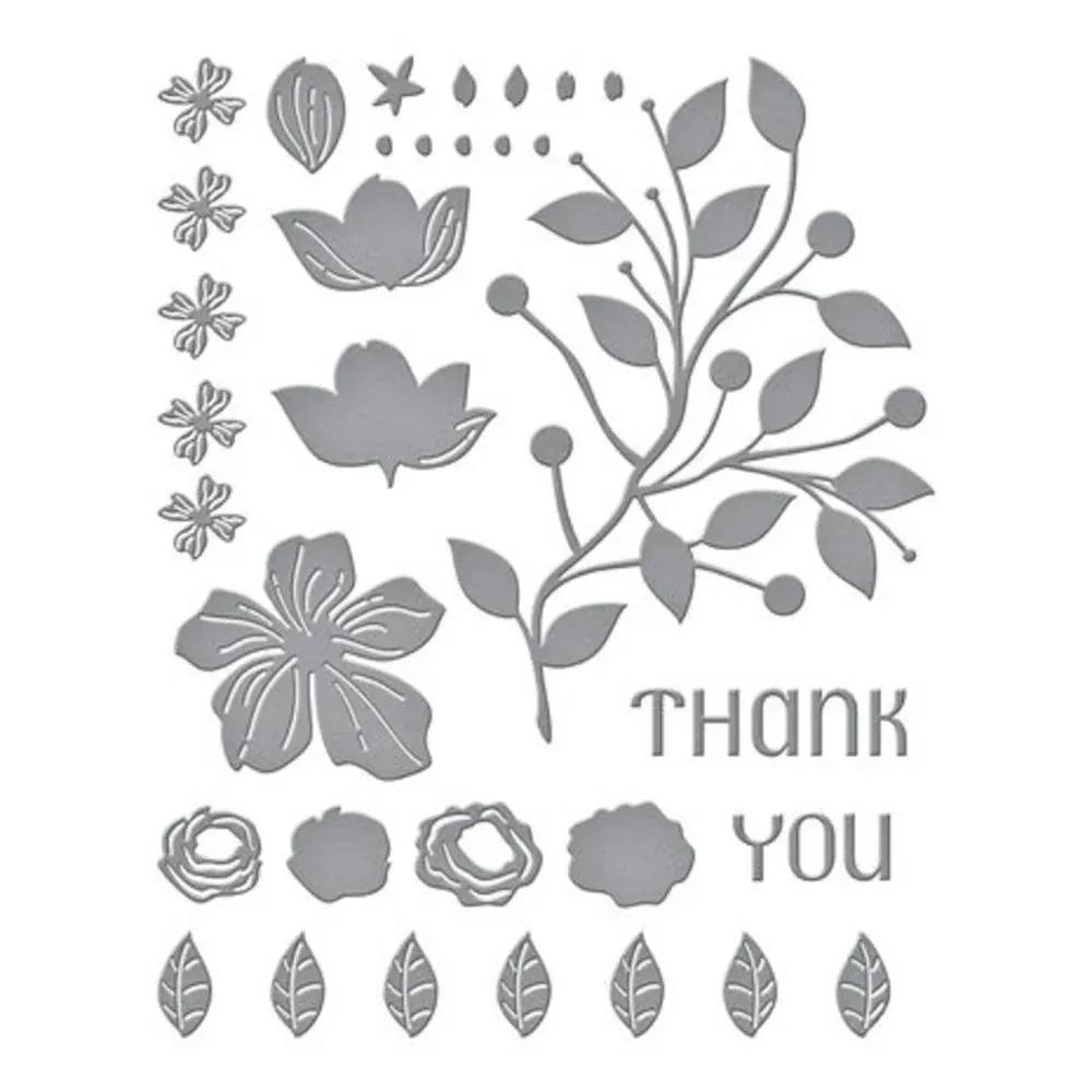 TROQUELES FLORALES FOUR PETAL THANK YOU