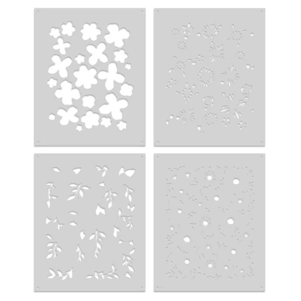 SA232 PLANTILLA STENCIL HERO ARTS COLOR BOLD FLOWERS - Imagen 1