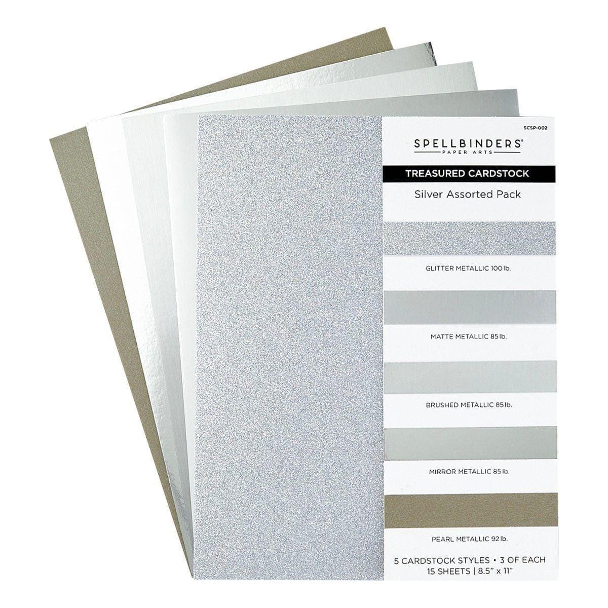 SCSP-002 CARTULINA TREASURED - 8.5″ X 11″ – 15 UNIDADES – PLATEADA - Imagen 1
