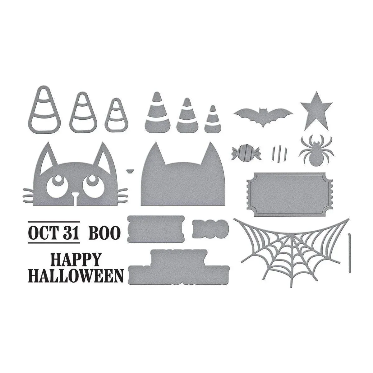 SDS-195 SET DE SELLOS Y TROQUELES HALLOWEEN ADD-ONS - Imagen 1