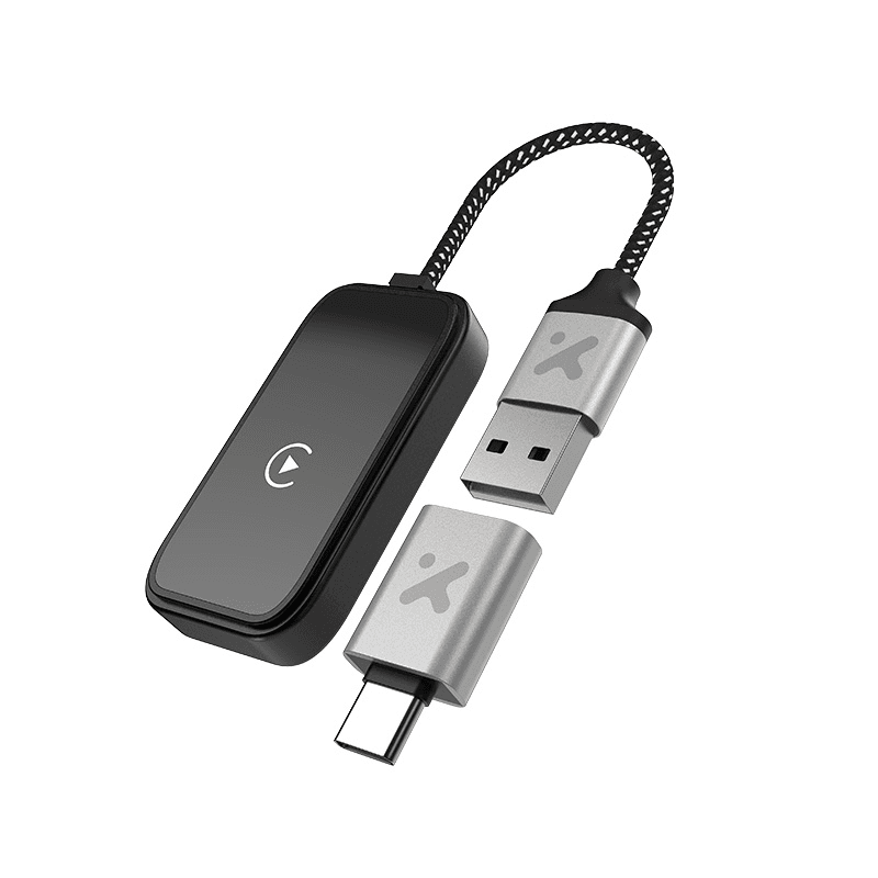 ADAPTADOR INALAMBRICO 2 EN 1 - COMPATIBLE CON CARPLAY Y ANDROID AUTO