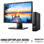 PC USADA CON MONITOR DELL MINI OPTIPLEX 3090 Ci7-10700T - 8GB - 512GB-SSD - W11P