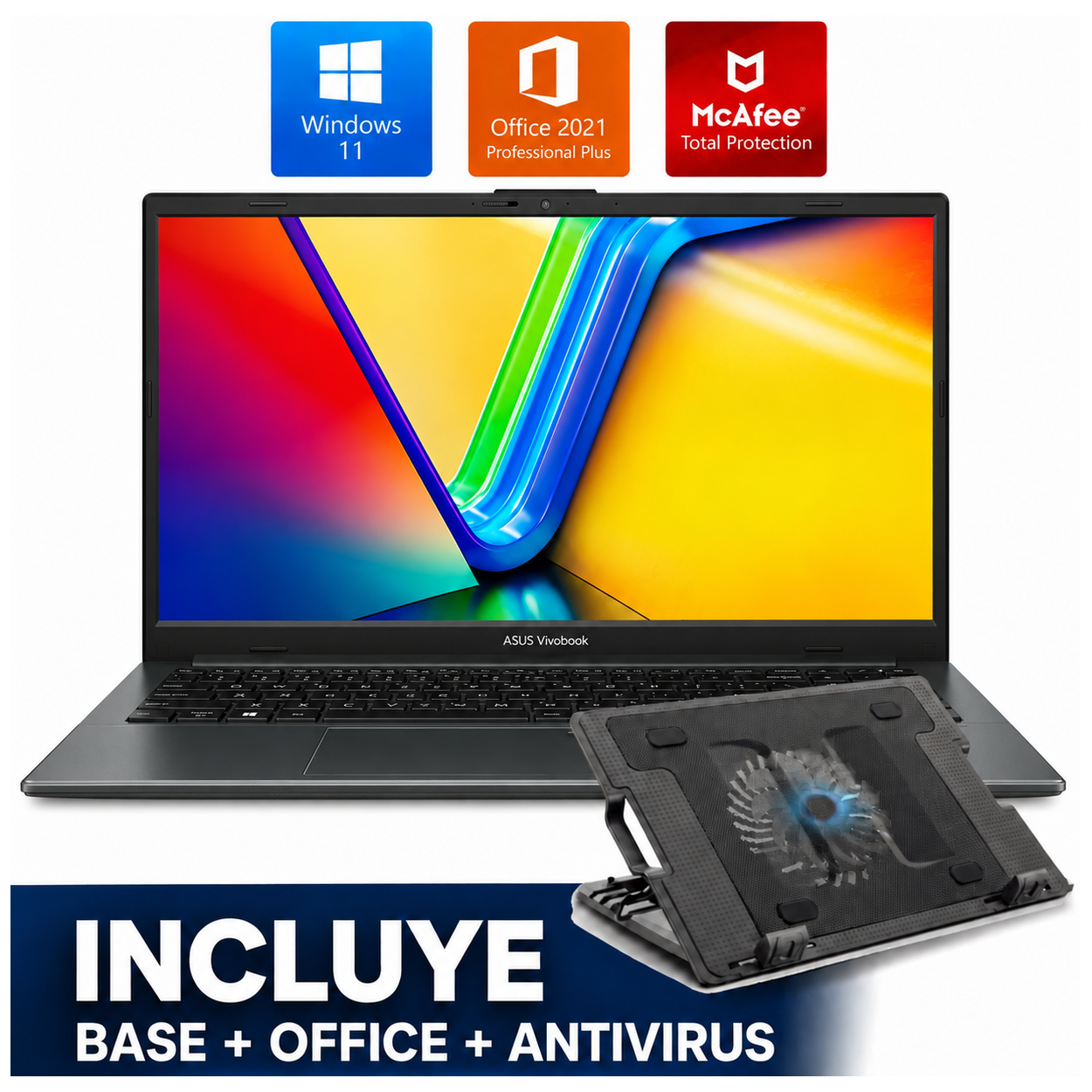 COMBO LAPTOP ASUS VIVOBOOK E1504F RYZEN 5-40 – 16GB – 512GB-SSD – 15.6″