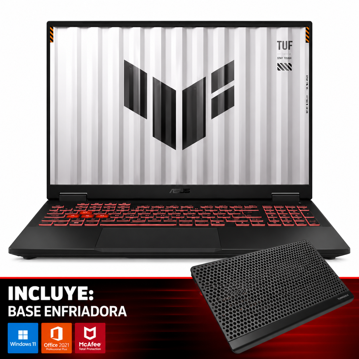 COMBO LAPTOP ASUS TUF GAMING A16 FA608PP R9-8940HX – 32GB – 1TB-SSD – RTX-5070 – 16″ – ESP