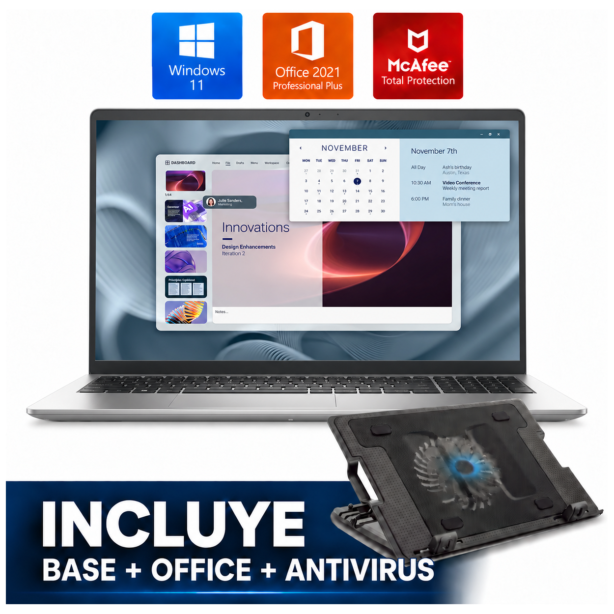 9KP97-COMBO COMBO LAPTOP DELL PRO 15 ESSENTIAL Ci7-1355U - 16GB - 512GB-SSD - 15.6" - W11P - Imagen 1